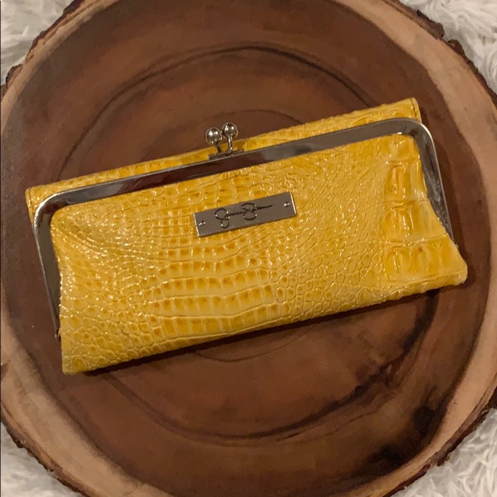Jessica Simpson yellow wallet clutch